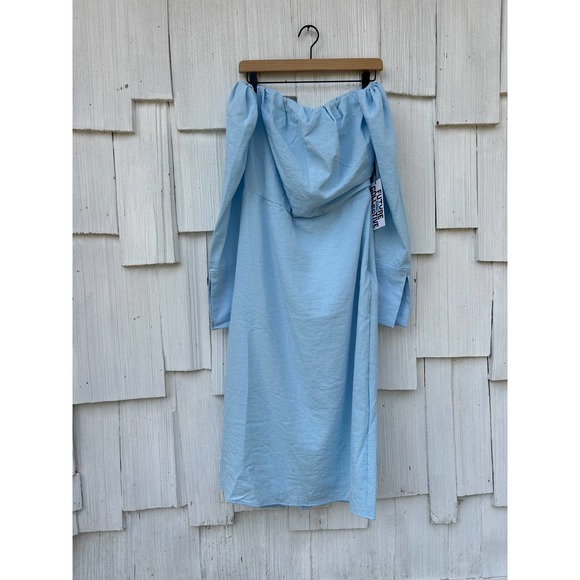 Future Collective Off The Shoulder Long Sleeve Midi Dress 12 NWT - Picture 3 of 12
